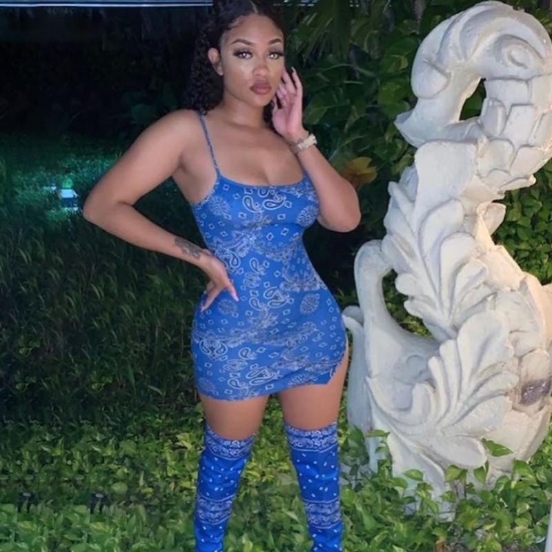 

Casual Dresses Summer Skinny Slim For Women Spaghetti Strap Side Split Clothing Lady Fashion Party Clubwear Mini 2021, Black;gray