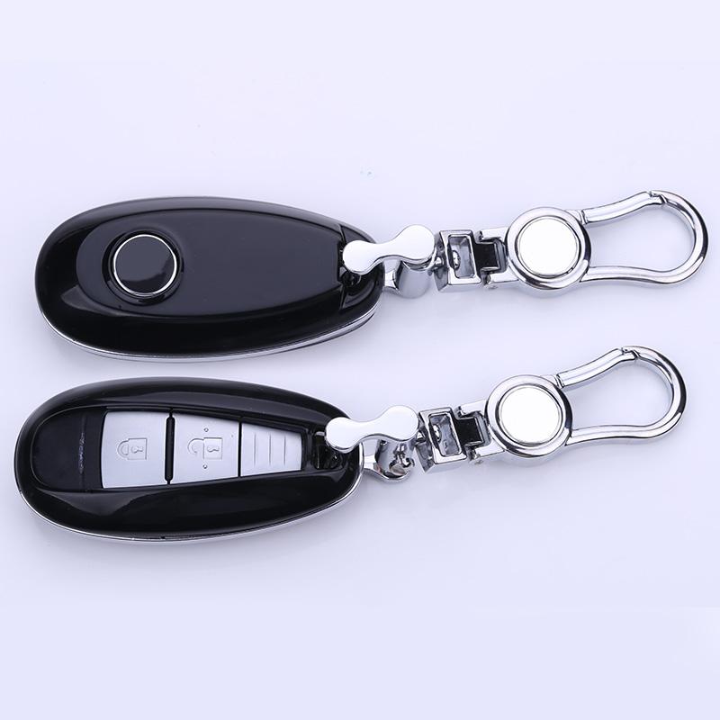 

Keychains Paint Craft Car Key Cover Case Holder Ring Chain ABS+alloy Black/white/red For Suzuki S-Cross 2/3 Button Smart Remote