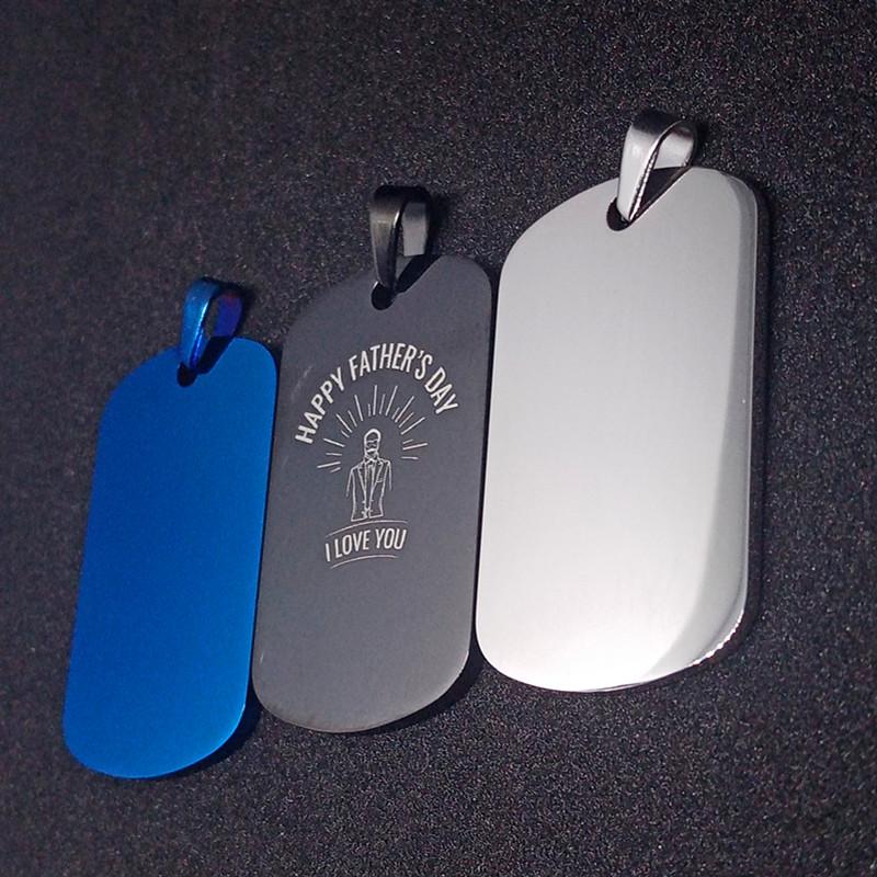 

Stainless Steel Tag Love Heart I You Dad Happy Father's Day Necklace Mom Children Family Gifts Jewelry Pendant Necklaces