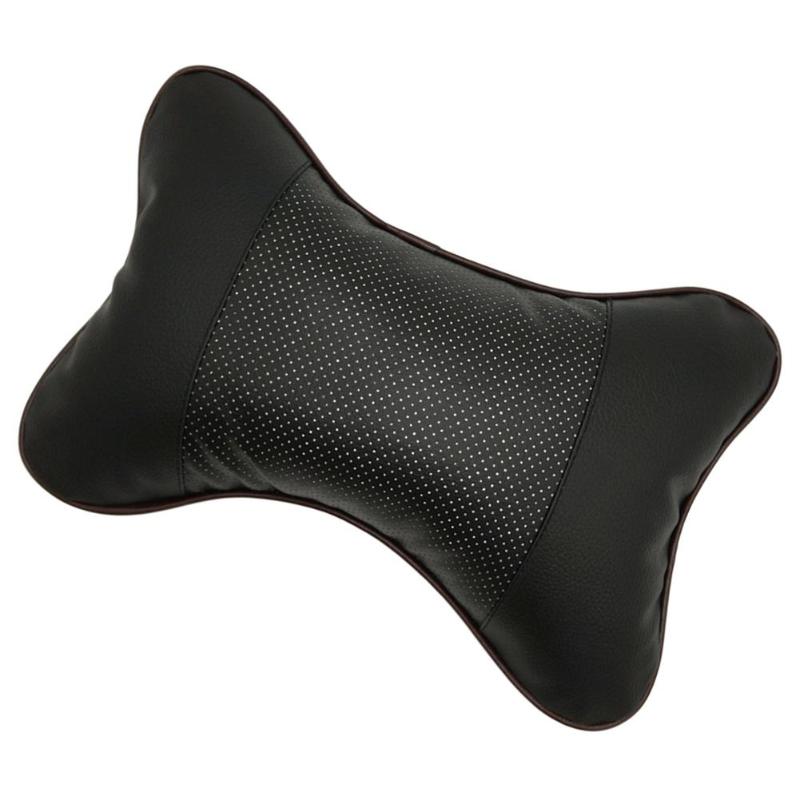 

Seat Cushions Car Neck Pillows Both Side PVC Leather 1pcs Pack Headrest For Head Pain Relief Filled Fiber Universal Pillow