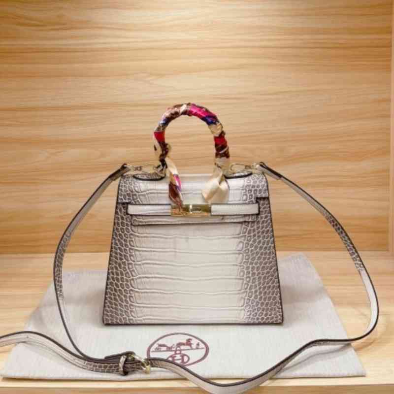 

Designer Herme Handbags Luxurys Women Himalayan Women's Bag, Kely Bag, Crocodile Pattern Leather, Hand in Hand Bag
