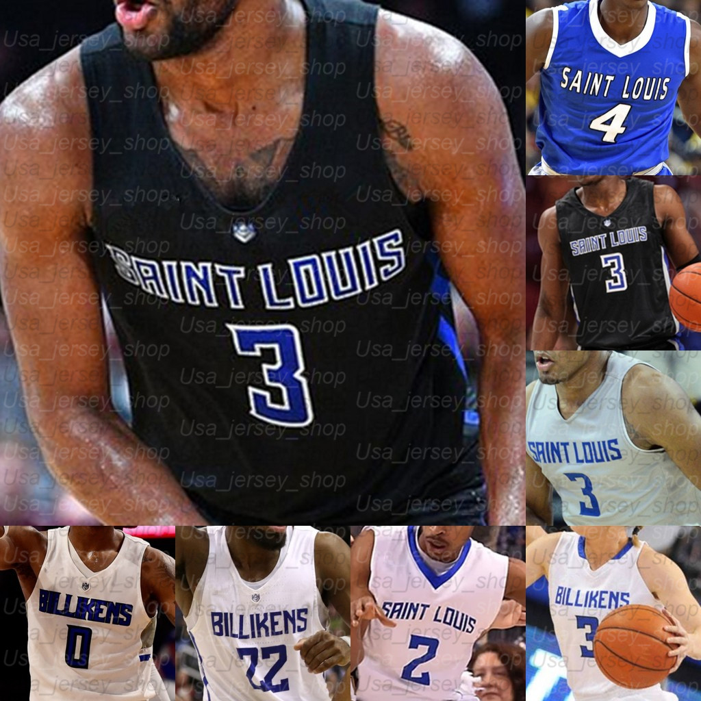 

Custom Billikens Basketball jerseys Goodwin Gibson Jimerson Perkins Jacobs Yuri Collins Thatch Jr. Bell Tay Weaver, Black ii