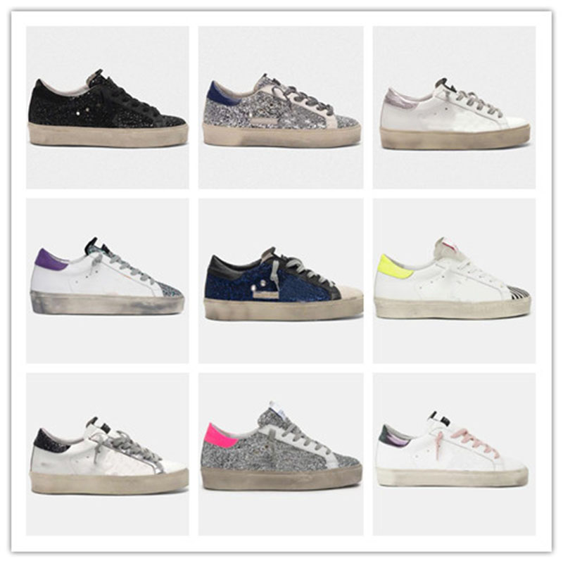 

Golden Hi Star Casual Shoes Deluxe Brand Classic Gletter Leopard Snake Do-old Dirty Designer Man Women Leather Stud Sneakers Sneakers