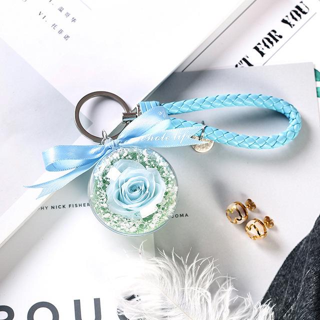 

Keychains Wholesale Creative Eternal Life Flower Acrylic Ball Valentine's Day Gift To Lover