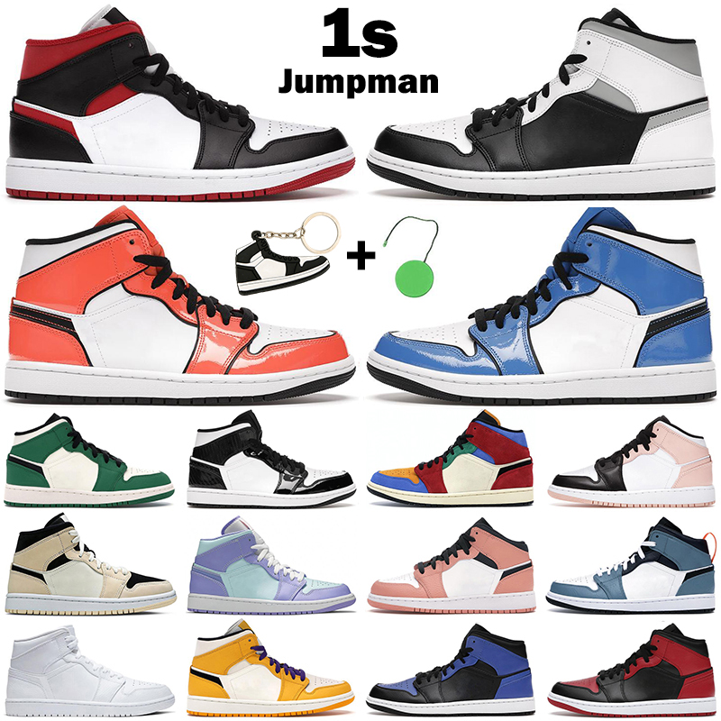 

jumpman 1s men women basketball shoes mid 1 Signal Blue Turf Orange White Shadow Carbon Fiber Hyper Royal mens trainer sneakers