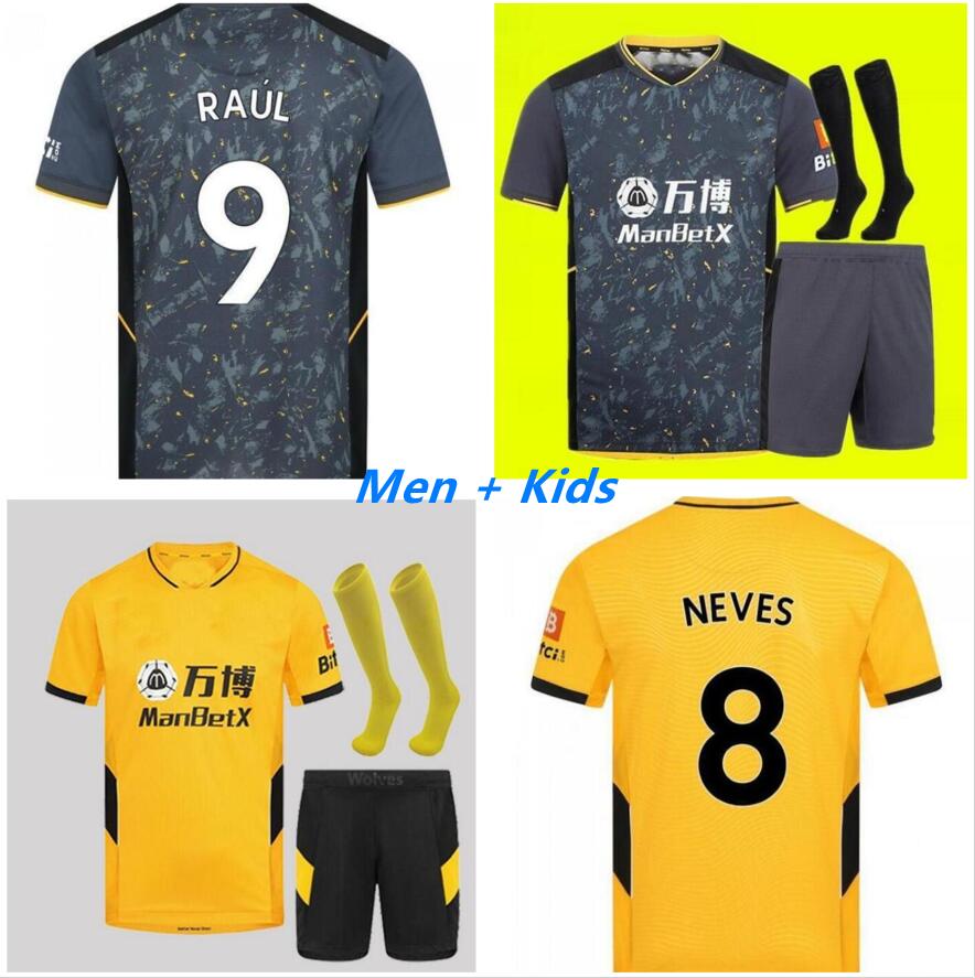 

adult kits 21 22 Wolves soccer jerseys NEVES RAUL 2021 2022 ADAMA FÁBIO SILVA PODENCE J.OTTO J.MOUTINHO football shirt men + kids kit, Lavender