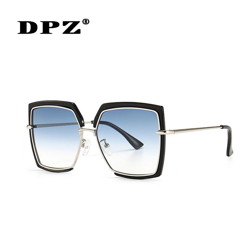 

Sunglasses 2021 Women's Oversized Frame Square Retro Luxury Leopard Print Gradient Eyeglasses Sunshade Uv400 Oculos