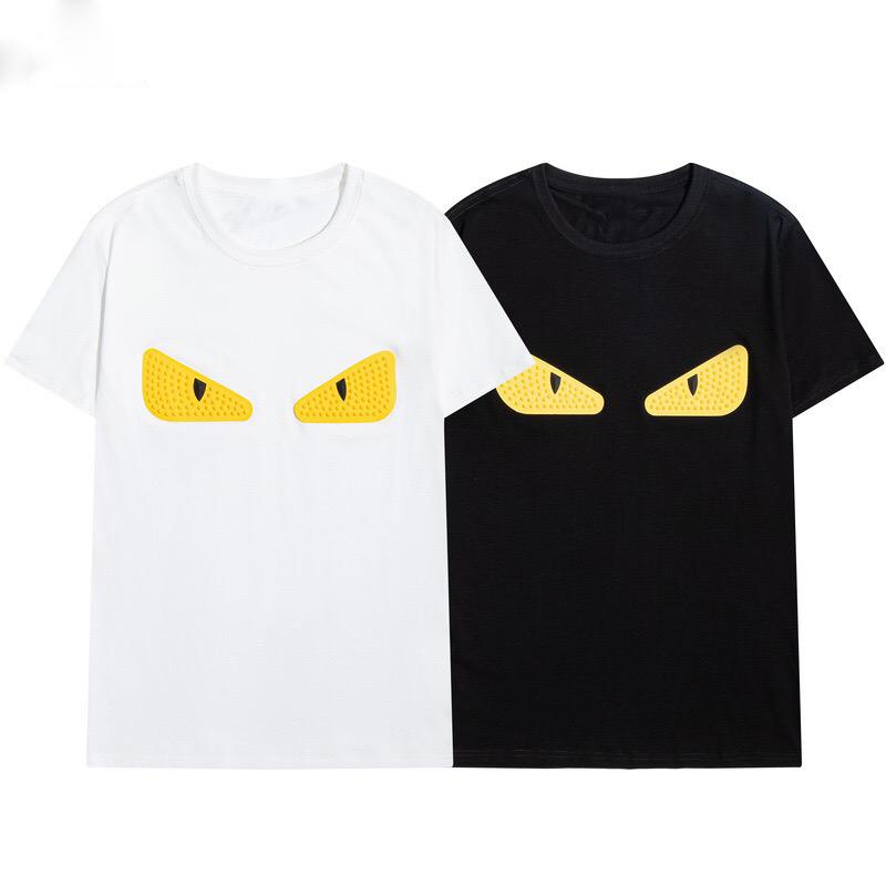 

20SS summer High Quality Cotton Letter Printing Embroidery t-shirt Fashion Men Women Couple Top Quality tee HFWPTX018, Black
