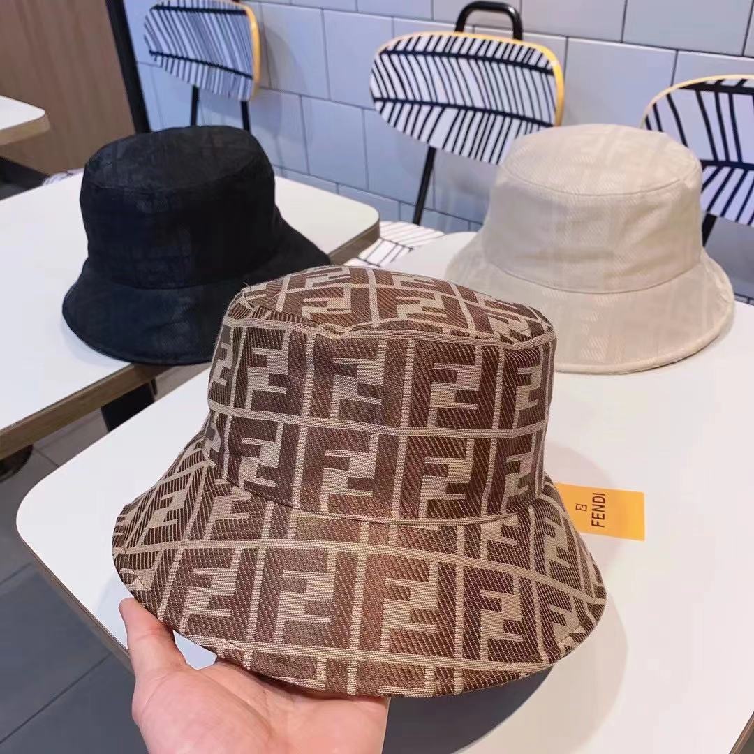 

2021 new FF lettered wide brim D fisherman hat7C74, Blue;gray