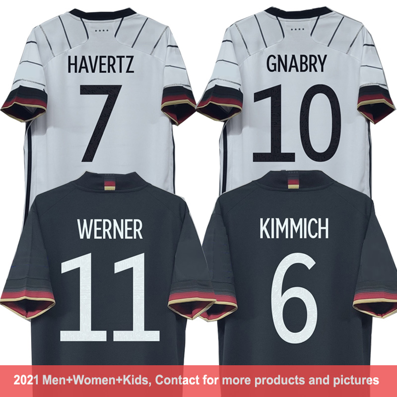 

2021 National Germany Soccer Jersey Gundogan GNABRY WERNER KROOS 20 21 KIMMICH maillot de foot football shirt Sane Goretzka CAN HAVERTZ Muller MEN + KIDS Kit, Kids black