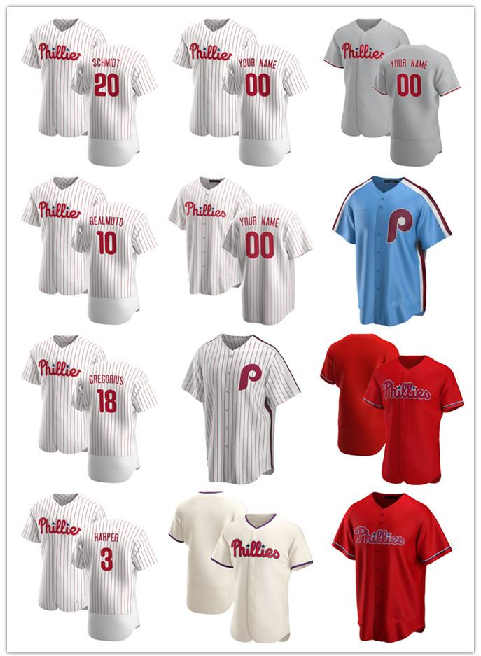 

Custom Jersey Mens PhiladelphiaPhillies3 BryceHarper 10 J.T. Realmuto 18 Didi Gregorius 20 Mike Schmidt Baseball Jerseys, Blue;black