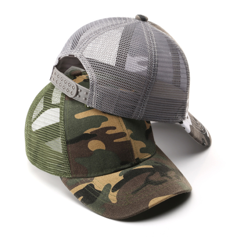 

Parent-Child Versatile Camouflage Mesh Cap Male and Female Baby Outdoor Casual Breathable Sun-Proof Sun Students Hat No. 5, Black and white camouflage