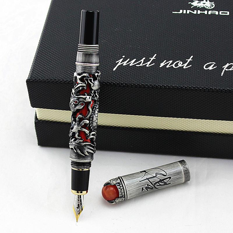

Pen Luxury Golden Chinese Ming Dynasty Emperor Style Dragon Business Ink Fountain Fine Tip Pens