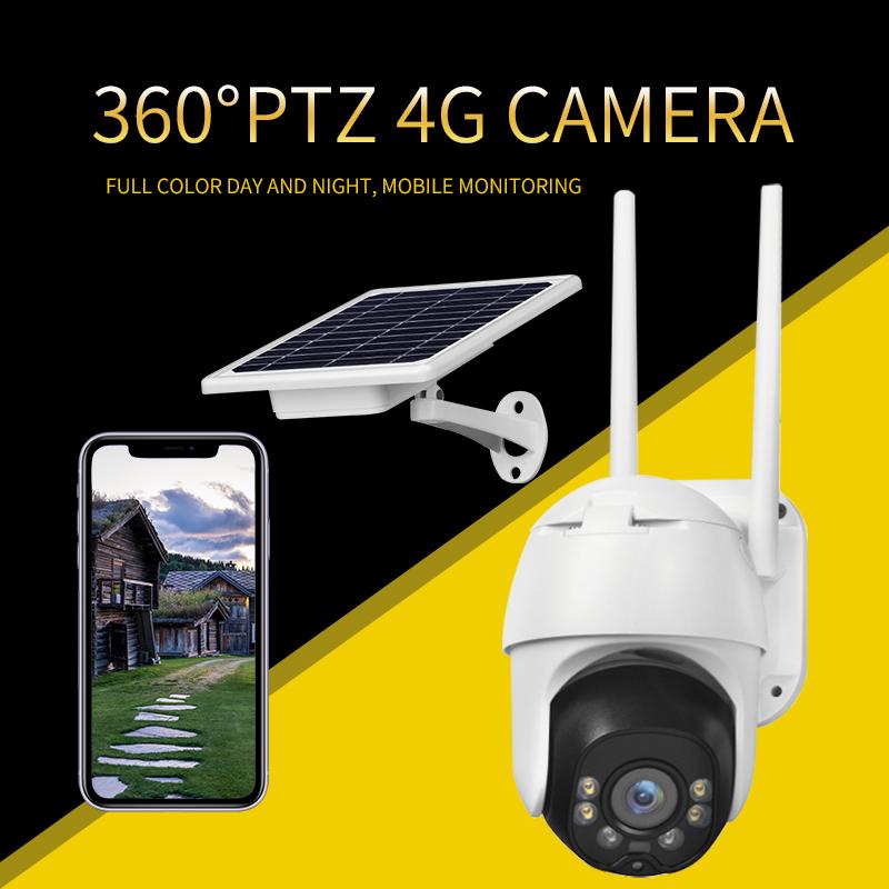 

Camera Outdoor Home Mobile Phone Remote Solar 360 Degree Panoramic Wireless Network PTZ With Panels IP Cameras