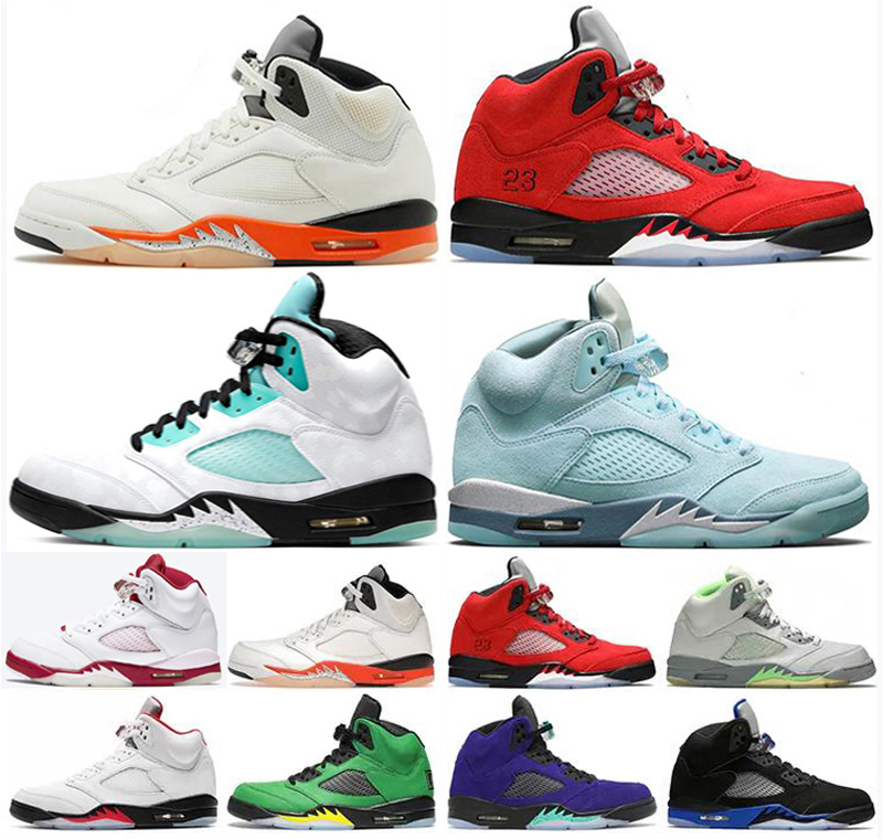 

Top men basketball shoes Jumpman 5 5s White Bluebird Jade Horizon Racer Blue Shattered Backboard anthracite What The sneakers sports trainers Size 40-47, As shown 12