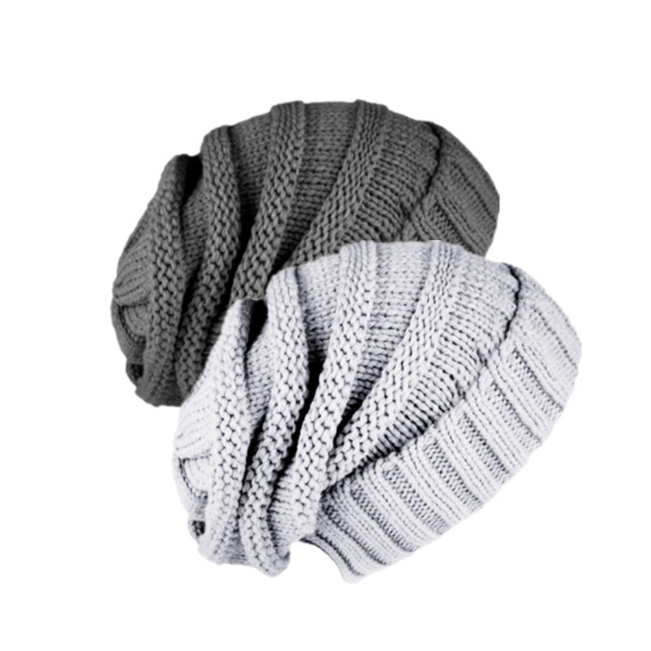 

Women Ski Beanie Winter Warm Knitted Hats Unisex Slouch Baggy Sport Cap wool Beanies Men outdoor Hip Hop crochet Skull cap LJJA3146, Blue;gray