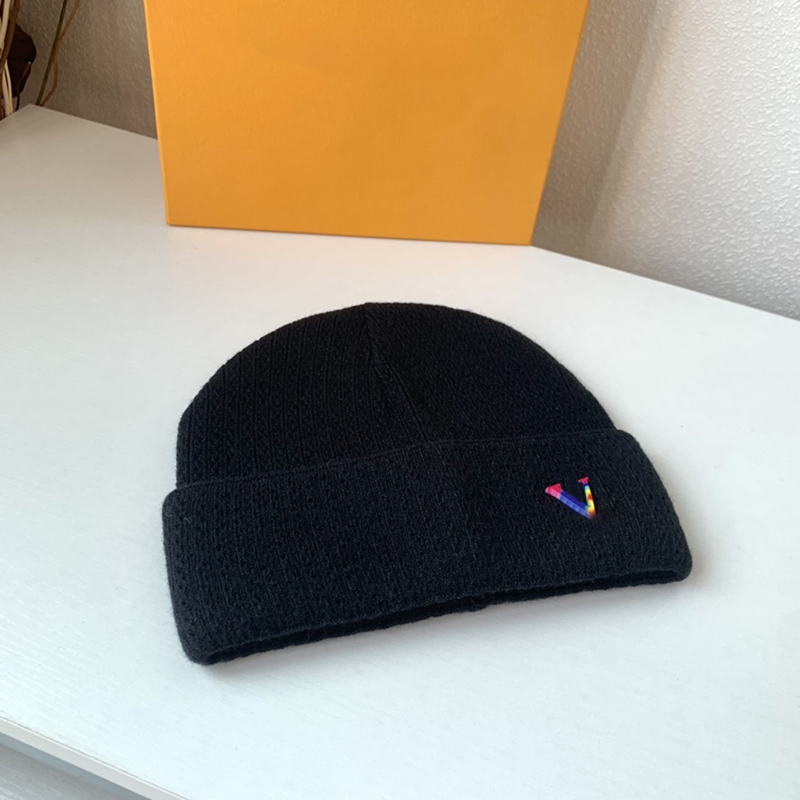 

Mens Designer Beanie For Women Fashion Multicolour Letter V Pure Color Luxury Knitted Caps Brimless Hat Fall Hats acelet, Blcak