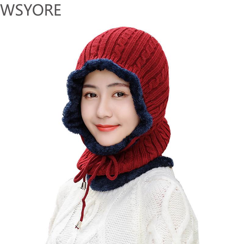 

Berets WSYORE Autumn And Winter Thick Warm Cap Women Velvet Knitted Woolen Hat Ear Protection Cycling Windproof Outdoor NS3366, Khaki