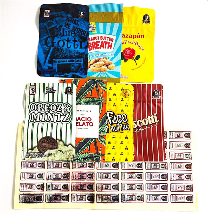 

Jokes up backpack 3.5g Mylar Bags Tomyz Merzcato BOYZ 33 GAS FACE Lechera peanut butter Mintz 420 Flower Packaging