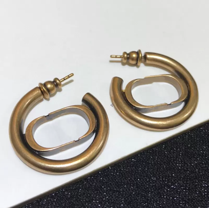 

Designer Earrings Jewlery Womens Luxury Designer Earring With Box Gold Color Letters Golden Party Mens fashion Accessories GOOD 21120103Q