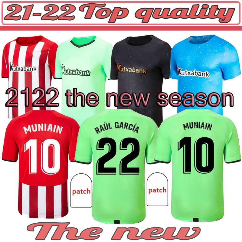 

VILLALIBRE bilbao Soccer Jersey 21 22 Athletic WILLIAMS MUNIAIN ADURIZ football shirts 2022 RAUL GARCIA Camiseta de futbol Men kids uniforms, 2122