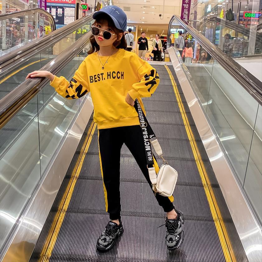 

girls clothing sets fall winter clothes children kids boutique fashion outfit teen tracksuit for 4 6 8 10 11 12, White