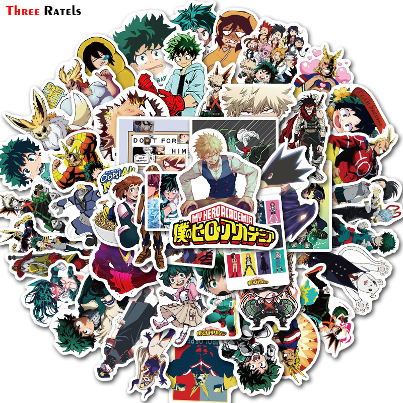

50Pcs My Hero Academia Japan Anime Stickers for Laptop Skateboard Izuku Midoriya Might Boku No Hero Academia Character Decals, Yxxy
