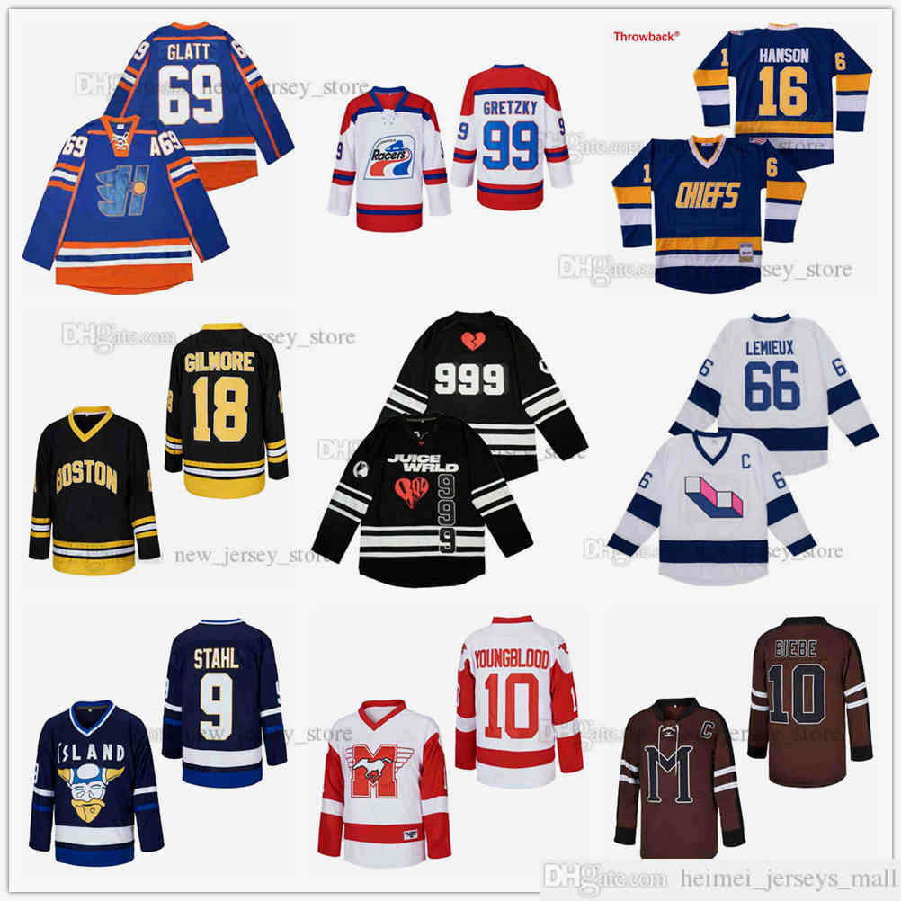 

Movie Hockey Jerseys #2 Syracuse BULLDOGS jersey white orange, 69