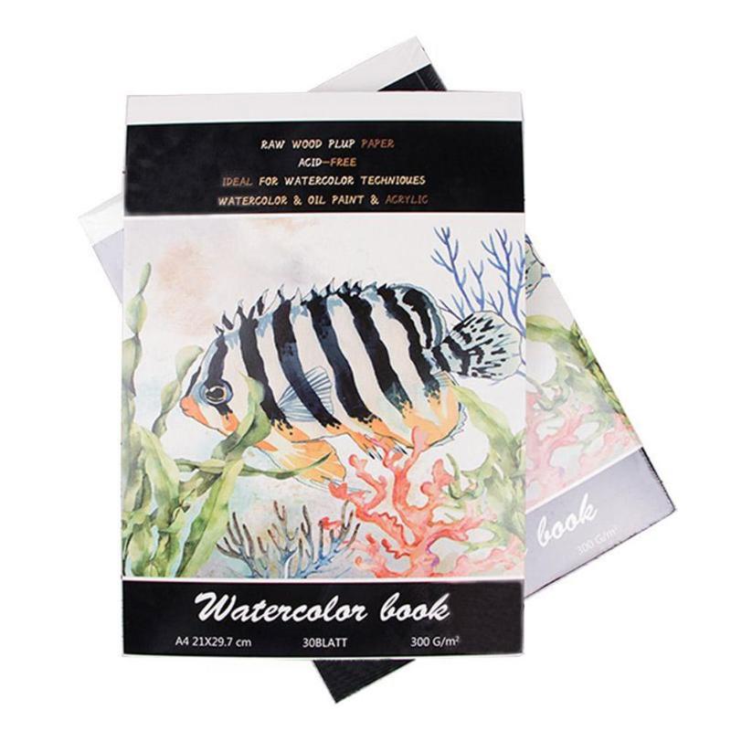 

Gift Sets 30 Sheets A4 Retro Sketchbook Notebook Students Watercolor Painting Pad