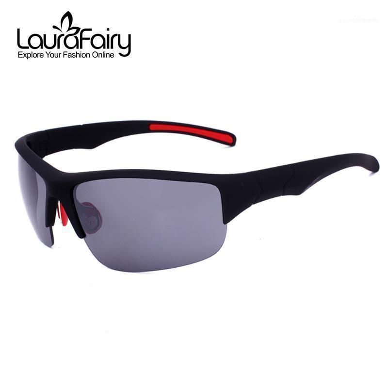 

Sunglasses Laura Fairy Sport UV400 Men Outdoor Curve Temple Design Semi-Rimless Sun Glasses Goggles 2021