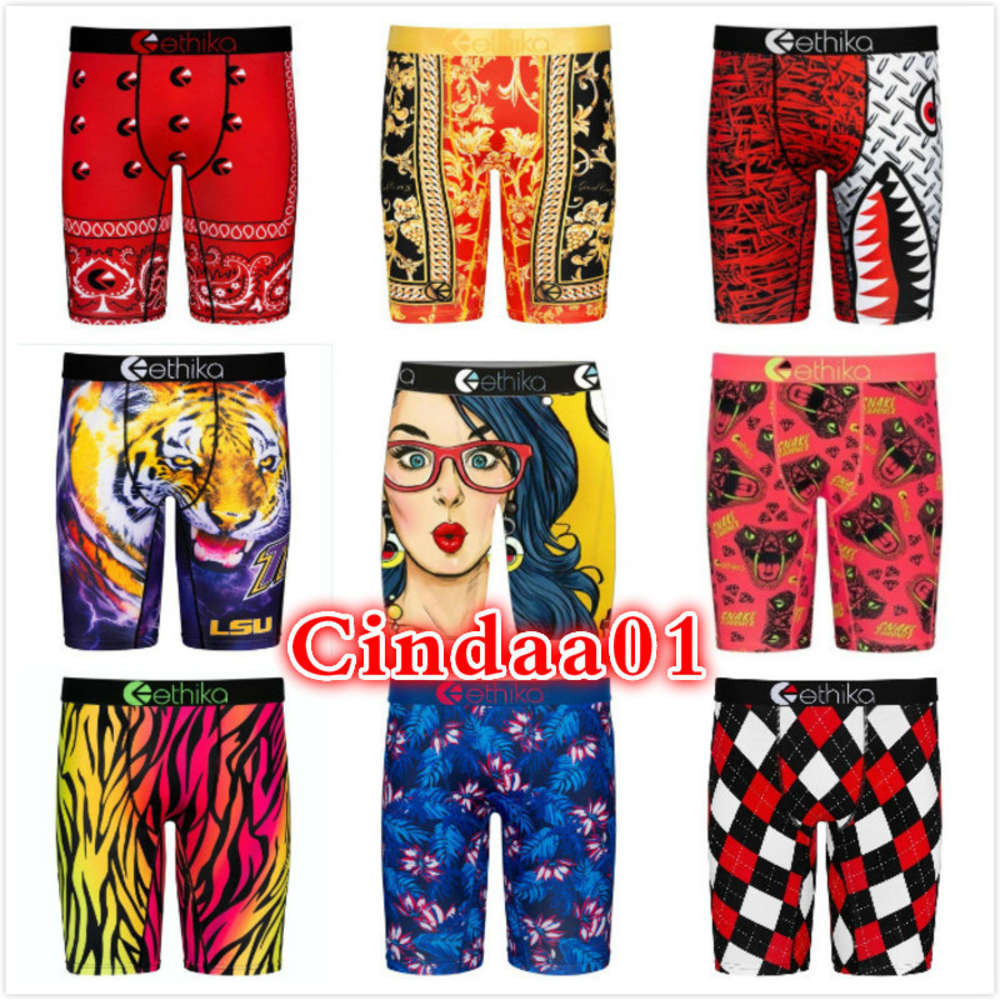 

Men Ethika Swimsuit Designer New 2021 Pattern Printed Fashion Elegant Single Shorts Yoga Pants Short Pants Underwear Quick Dry Briefs Boxers