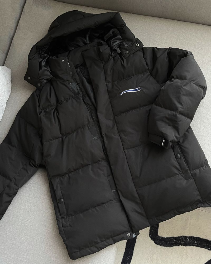 

Mens Womens Down Coat Clothing Apparel Jackets Outerwear Parkas Letters Wave Pattern Embroidered Hooded Zipper Long Sleeve Jacket Hoodies Sportswear Tracksuit