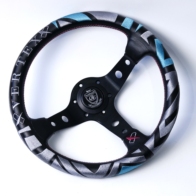 

new vertex style 13inch genuine leather embroidery drift sport steering wheels