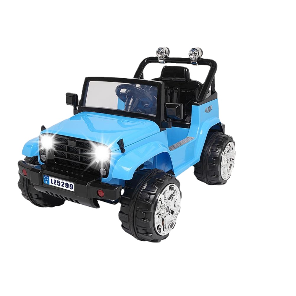 

Small Jeep Dual Drive Battery 12V 7Ah 2.4G Remote Control With Music Or Stories With 3 Different Speed Modes Blue LEADZM LZ-5299