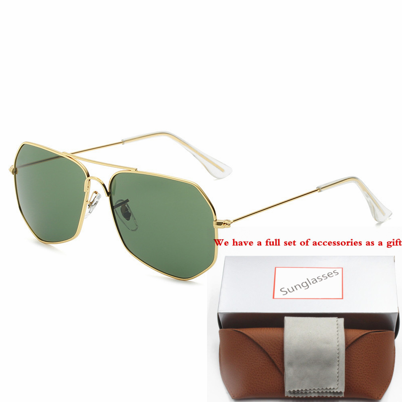 

1972 High quality men women Polarized lens pilot Fashion Sunglasses For Brand designer Vintage Sport Sun glasses With case and box