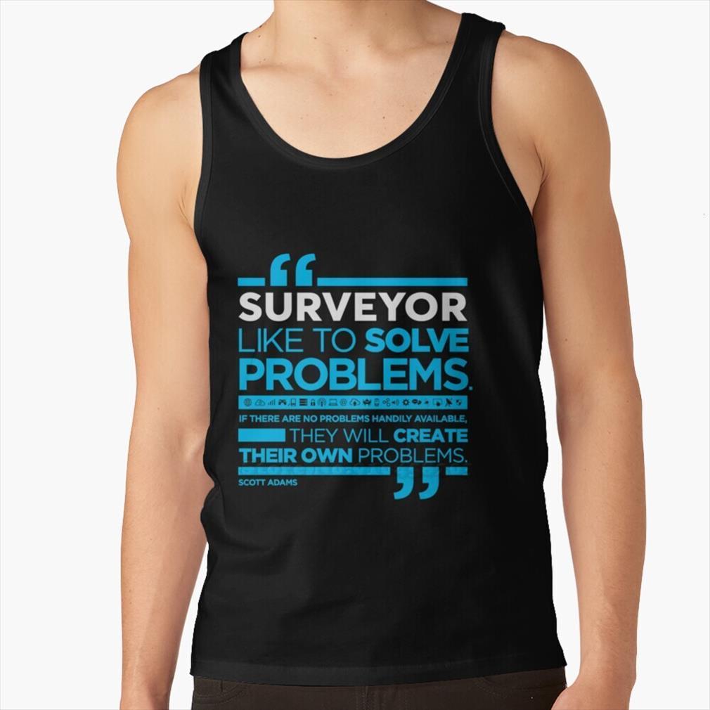 

surveyor like to solve problems gyms clothing cotton bodybuilding tank mens singlet sleeveless birthday, White;black