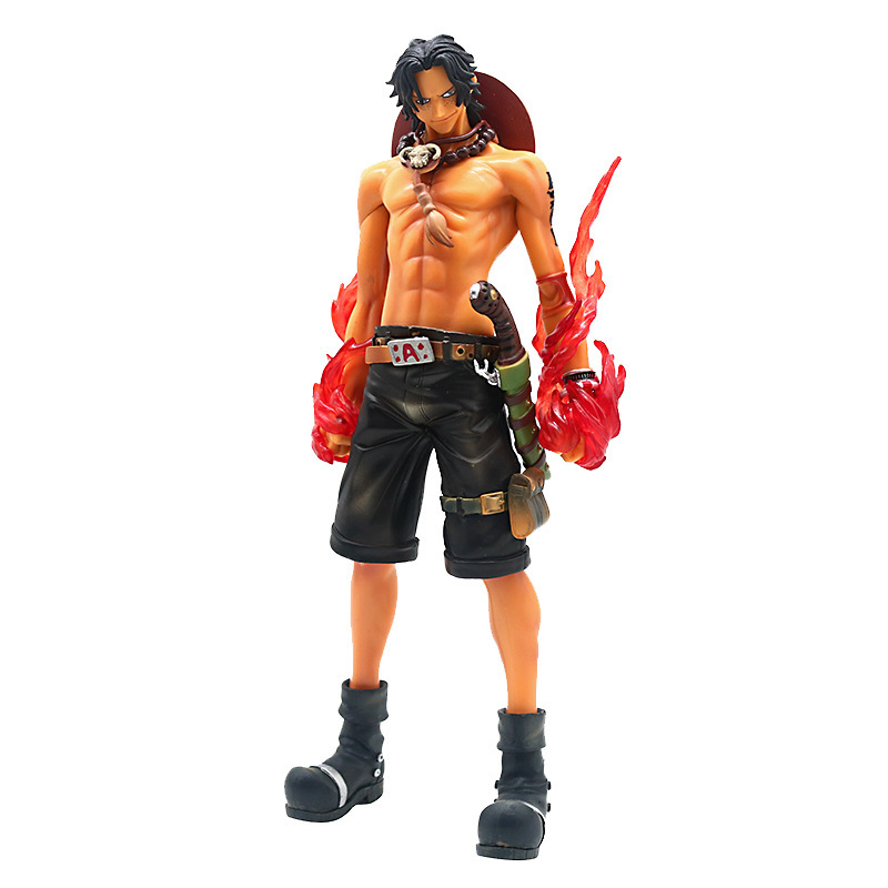 

26cm Anime One Piece Portgas D Ace Fire Fist Fighting Action Figure Juguetes One Piece Collectible Model Toys Brinquedos X0503, Without box