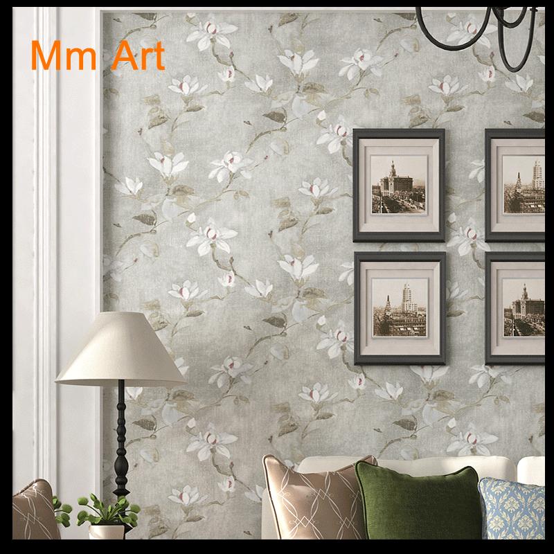 

Wallpapers Wallpaper Flower American Pastoral Small Bedroom Girl Room Guest Restaurant TV Background, S80086
