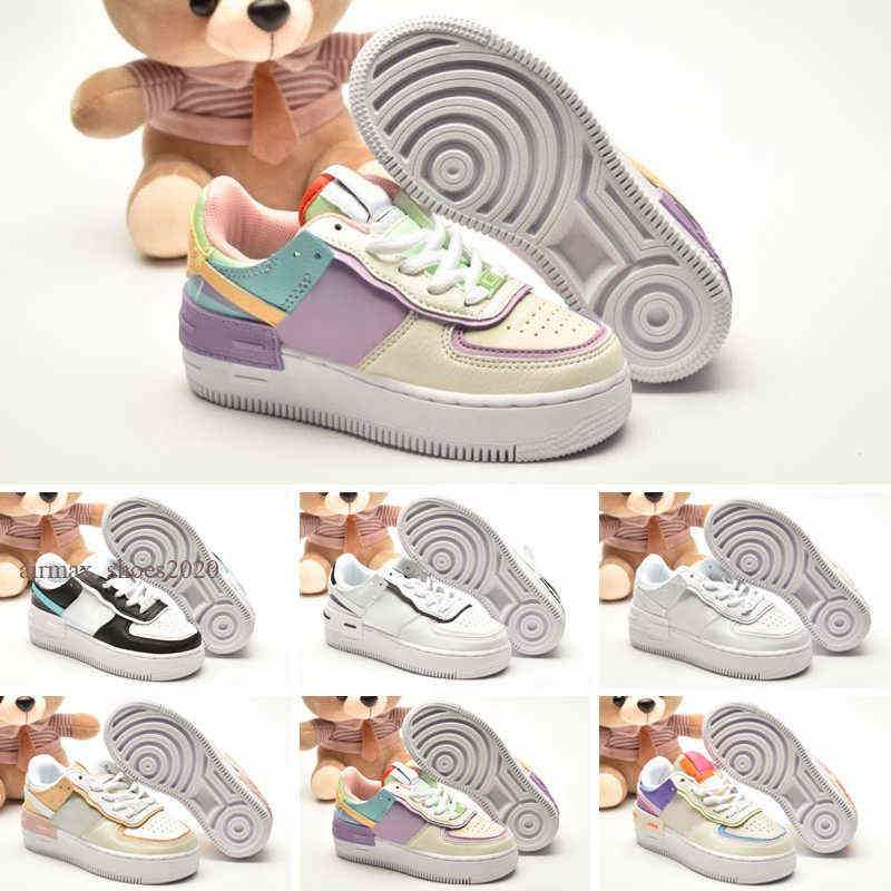 

Forces 1 Shadow Big Kids Shoes For Baby Children Boys One Girls Dunks Trainers Sports Sneakers Size 24-35, Color 1