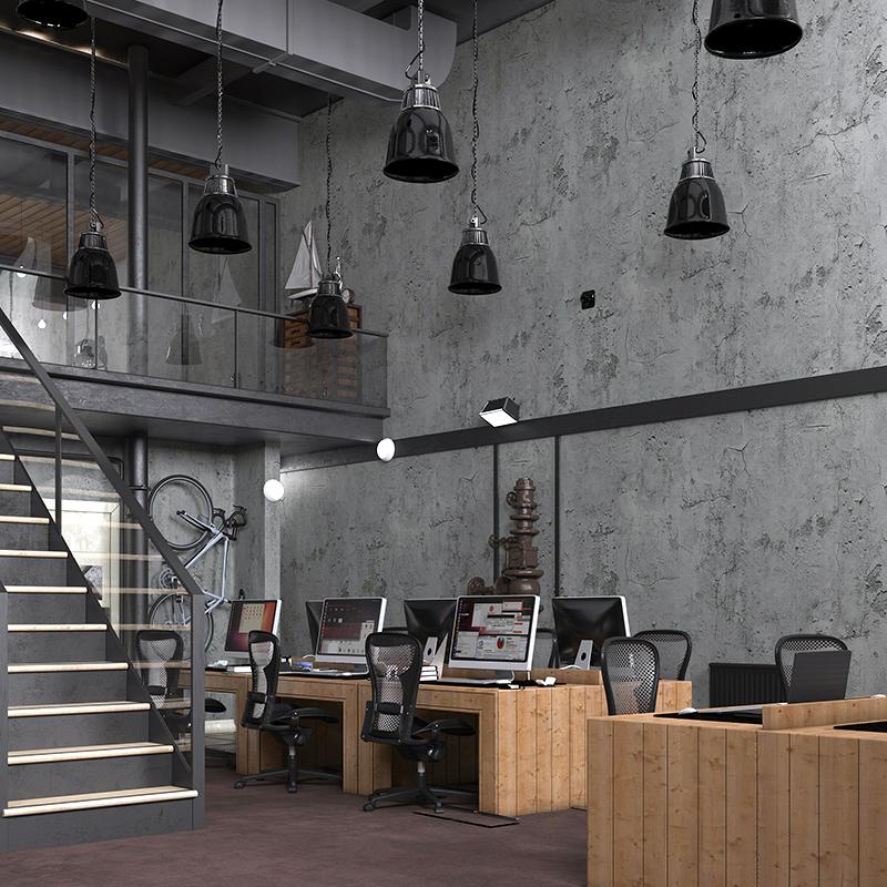 

Wallpapers Cement Gray Wallpaper Self-adhesive Retro Industrial Style Barber Shop Internet Cafe Clothing Store Decoration 10 Mete, Light grey