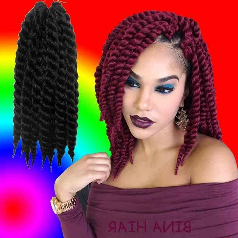 

rope Crochet hair Wig black women's pigtail factory thick two braided wig, #1