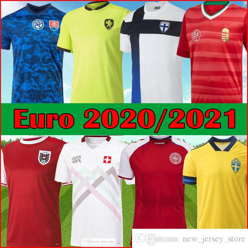 

All EURO 21 22 Soccer Jerseys Slovakia HAMSIK Switzerland EMBOLO Finland Sweden Denmark Austria Czech Hungary 2021 Football Shirt RAMOS cami, Black;yellow