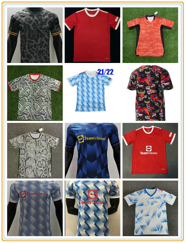 

2021 soccer jerseys Manchester Pre Match Training VAN DE BEEK Cavani Bruno FERNANDES RASHFOR Greenwood UTD Football Shirts 20 21, Black;yellow