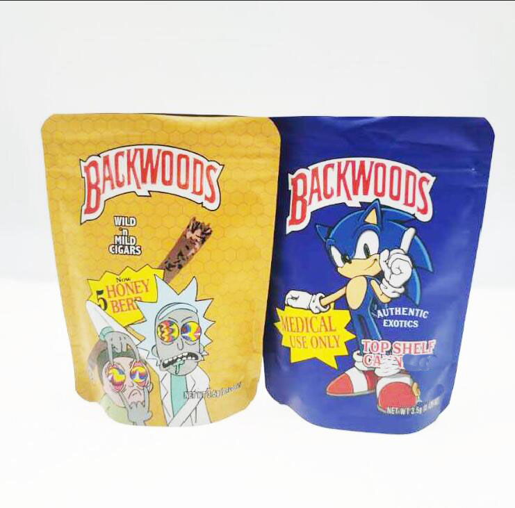 

3.5g Backwoods bag budheads Blue Dream white gorilla edibles Smell Proof Resealable Zipper SPACE gummy Mylar Bags