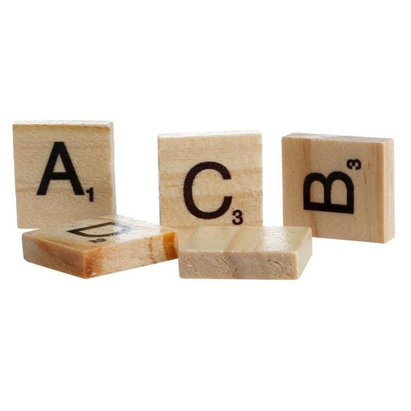 

Pcs Wood Tiles Letter Alphabet S Number Craft English Words QJS Shop Novelty Items