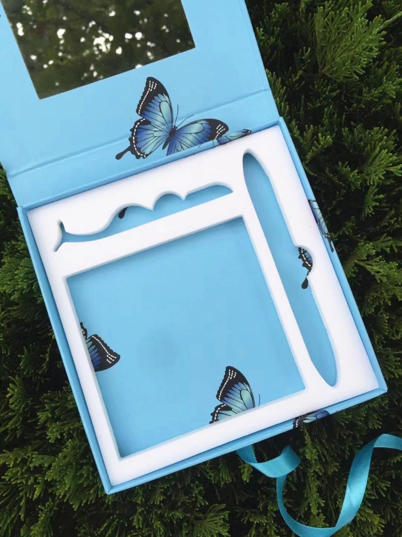 

False Eyelashes 2 Pairs Mink Box Blank Butterfly Package Flash Packing Full Strip Lashes Book