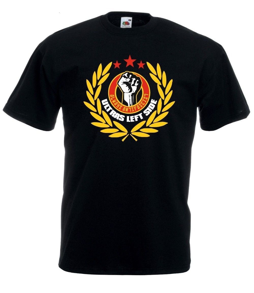 

High Quality Tee Shirt Left Side Power Antifa Pauli Livorno Summer Cotton T-shirt