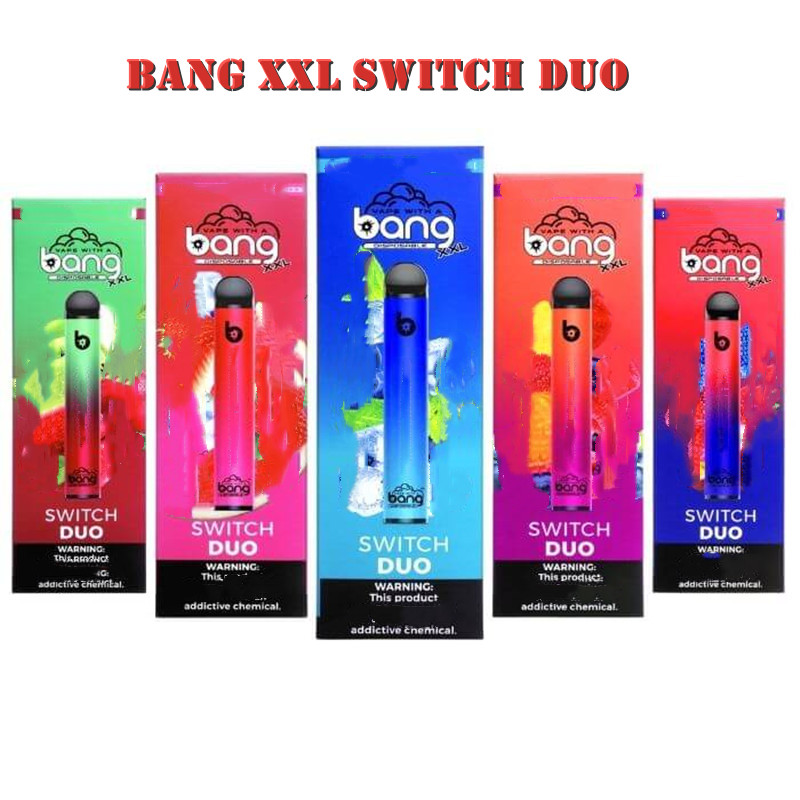 

Bang XXL Switch Duo Disposable Device E Cigarette With 1100mAh Battery 7ml Pod Prefilled Catridge 2500 Puffs Big Vapor vape pen Kit