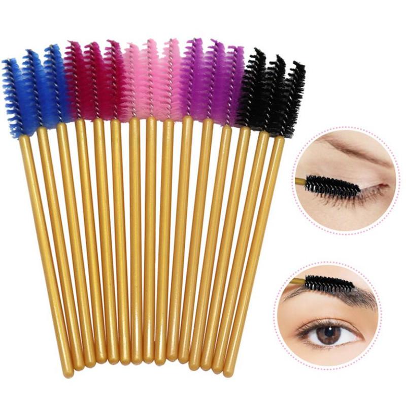 

Makeup Brushes Eyebrow Mascara Wand Eyelash Spoolie Brush 50 Pcs/set Wholesale Disposable Lash Wands Extension