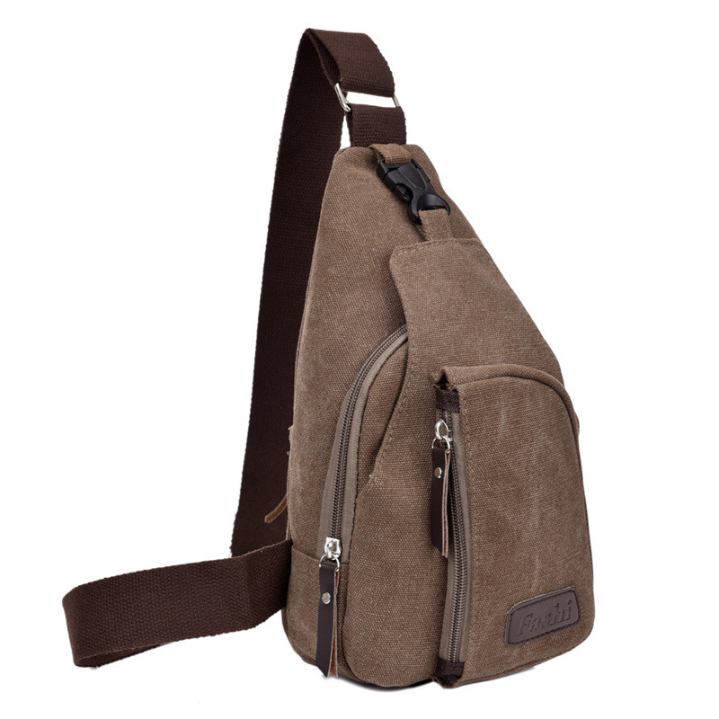 

Chest Bag Package Casual canvas Diagonal Pack Waterproof Crossbody bag High Quality Military Messenger Bag fashion, Black